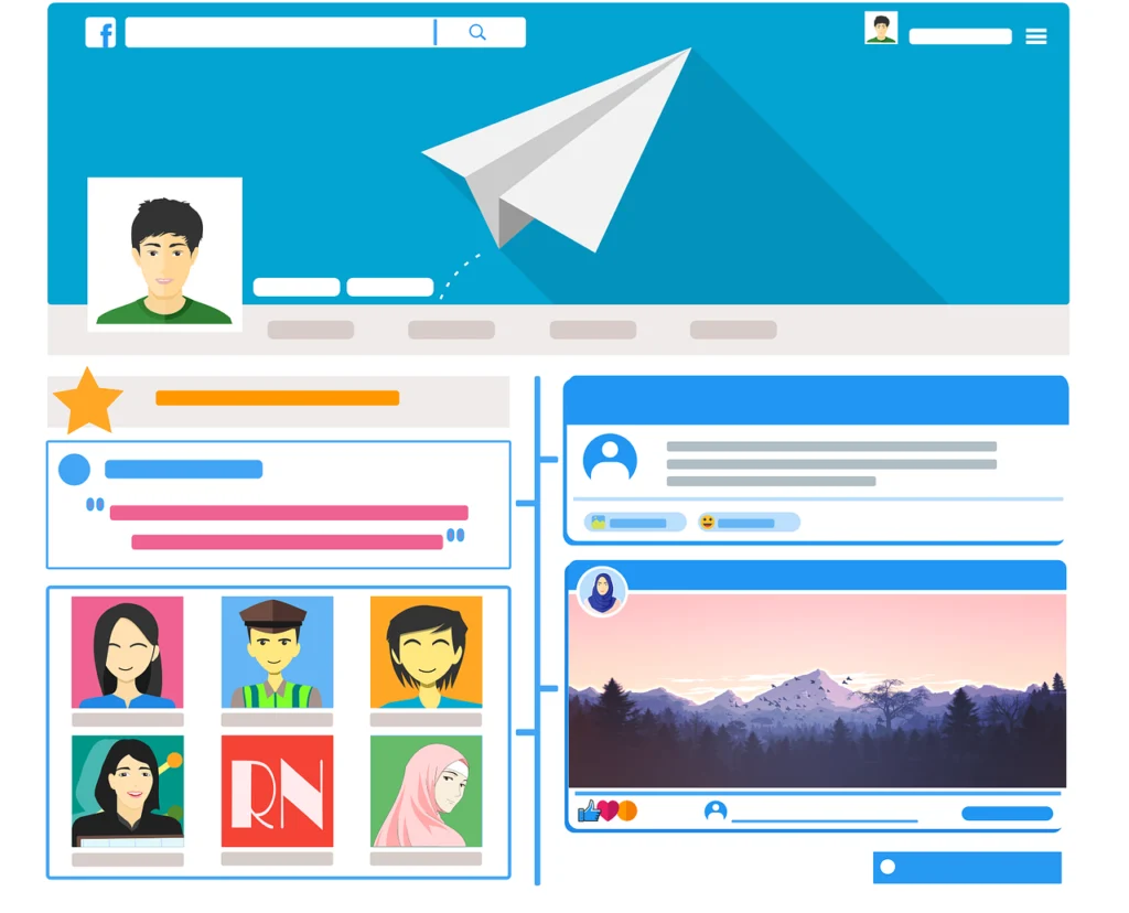SNSにおける時系列表示