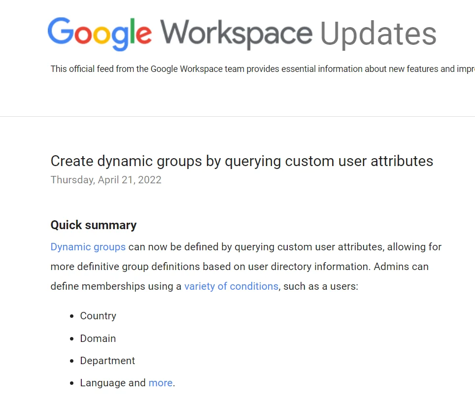 Google Workplaceで動的グループが使えるようになるお話