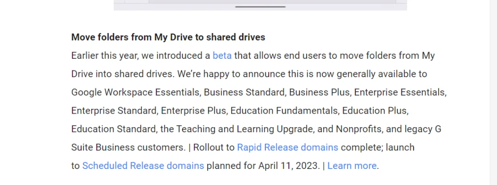 Googleドライブにてマイドライブから共有ドライブにフォルダーを移動できるようになったお話