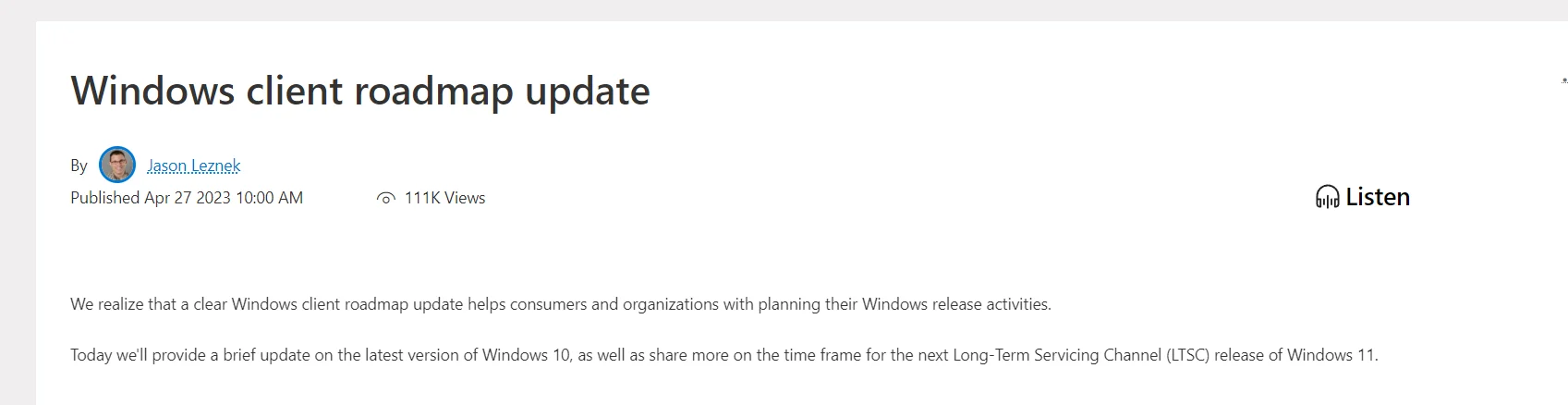 Windows10は22H2が最終バージョンというお話