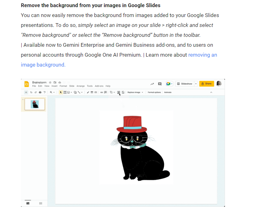 Googleスライドで画像の背景が削除できるお話